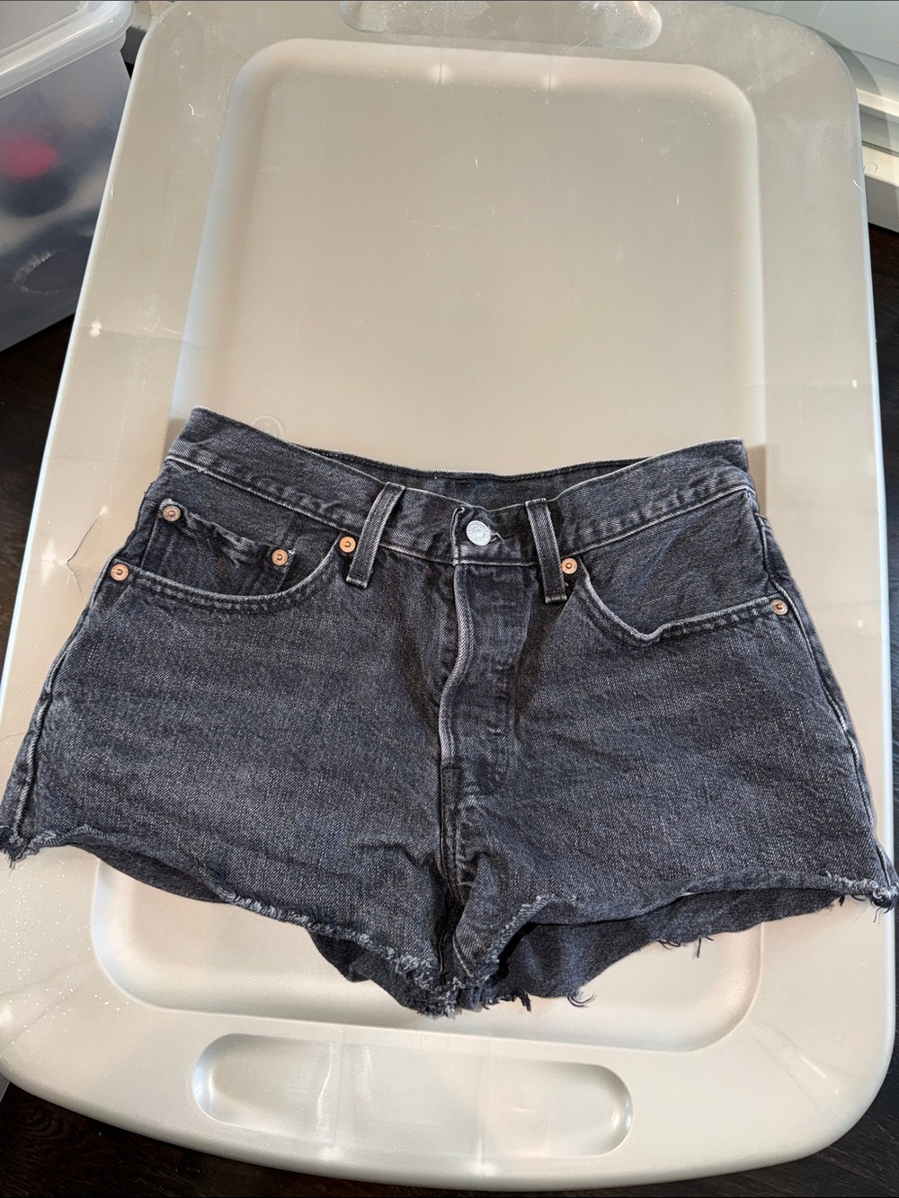 Levi’s Women's Black Denim Cutoff Shorts